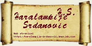 Haralampije Srdanović vizit kartica